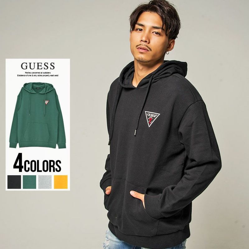 SALE】GUESS【ゲス】デザインロゴ刺繍長袖プルオーバーパーカー/全4色2024パーカー | SILVER BULLET(シルバーバレット)