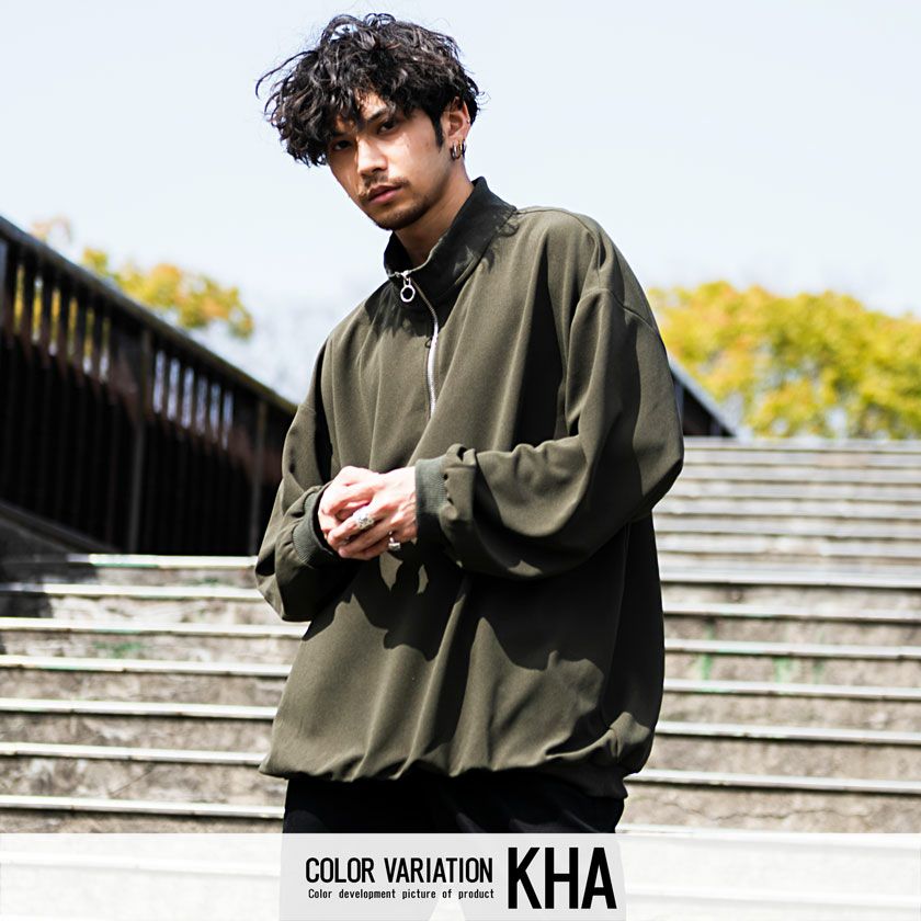 SALE】CavariA【キャバリア】ハーフジップ長袖トレーナー/全5色