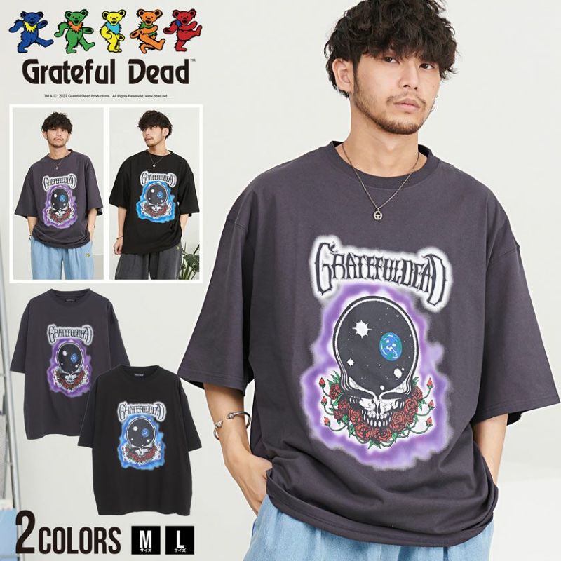 Grateful Dead【グレイトフルデッド】スペーススカルプリントTシャツ