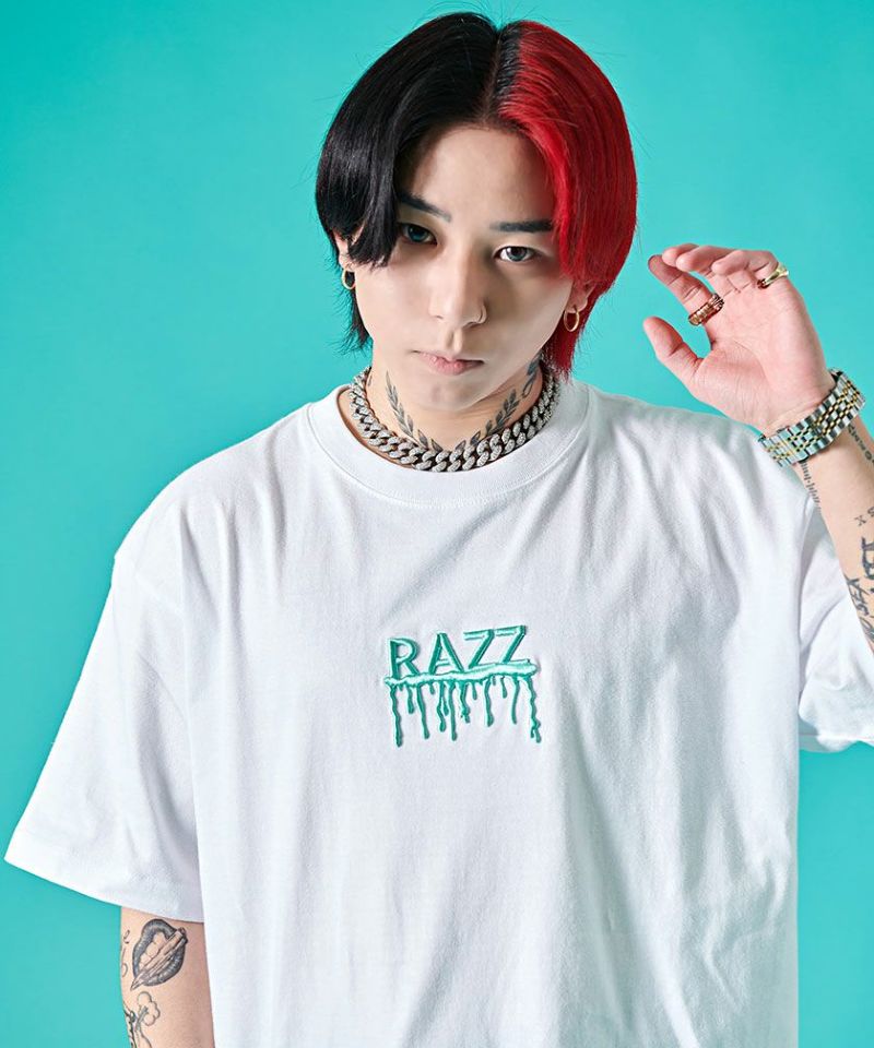 SALE】RAZZIS【ラズ】ドロッピングロゴ3D刺繍半袖Tシャツ/全3色2023T