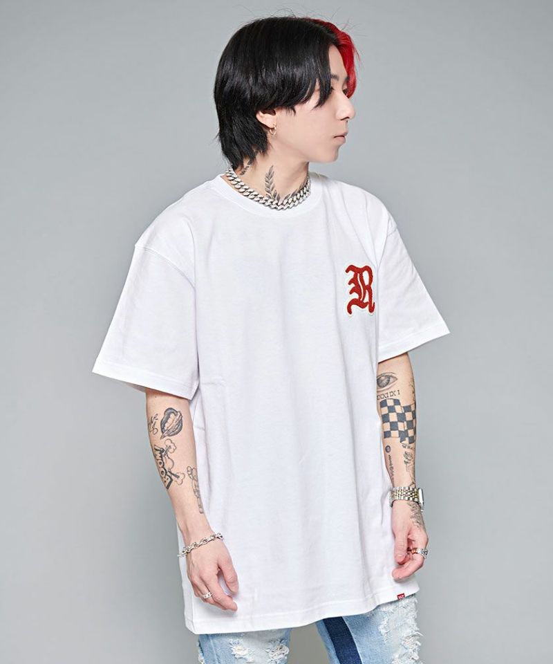 RAZZIS【ラズ】Rロゴサガラワッペンバックプリント半袖Tシャツ/全3色