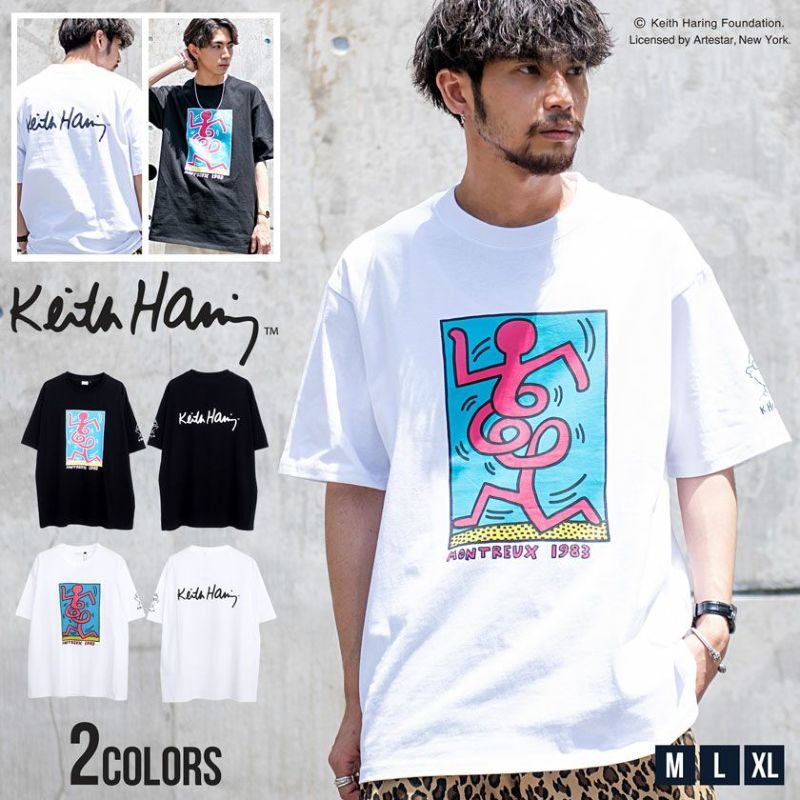 Keith Haring【キースへリング】バッグロゴプリントTシャツ/全2色2023T