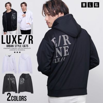 LUXE/R【ラグジュ】ふくれジャガード貼り付けZIP長袖パーカー/全3色