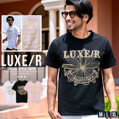LUXE/R【ラグジュ】クルーネック ラインストーン半袖TEE/全2色
