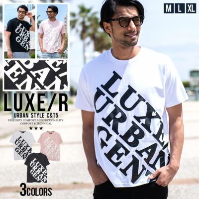 LUXE/R クルーネック クロス刺繍 半袖Tシャツ LUXE／R(ラグジュ)クルーネック 刺繍サークルロゴ半袖Tシャツ/全3色