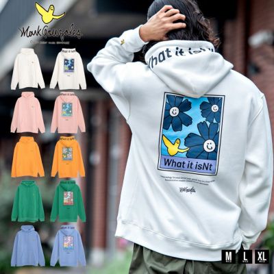 What it isNt ART BY MARK GONZALES【ワットイットイズントアートバイマークゴンザレス 】リラックスフィット胸刺長袖トレーナー/全5色2024スウェット | SILVER BULLET(シルバーバレット)