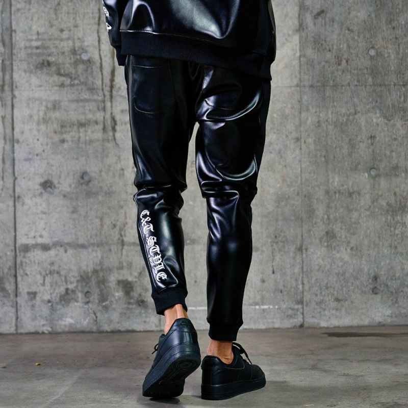 LUXE/R【ラグジュ】刺繍PUレザージョガーパンツ/全2色 | SILVER BULLET